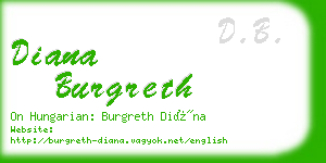 diana burgreth business card